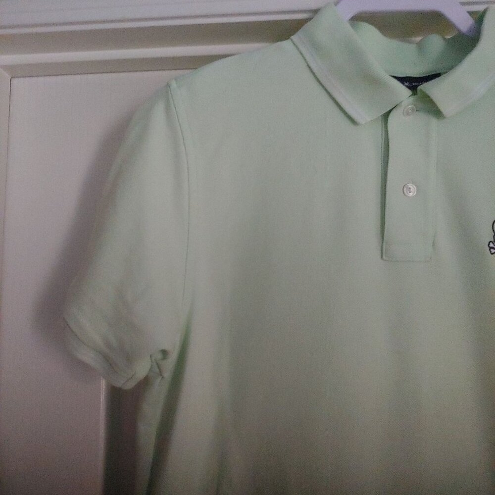 Hell Bunny Light Green Polo Shirt Streetwear Alternative Mens Short S - Picture 3 of 9